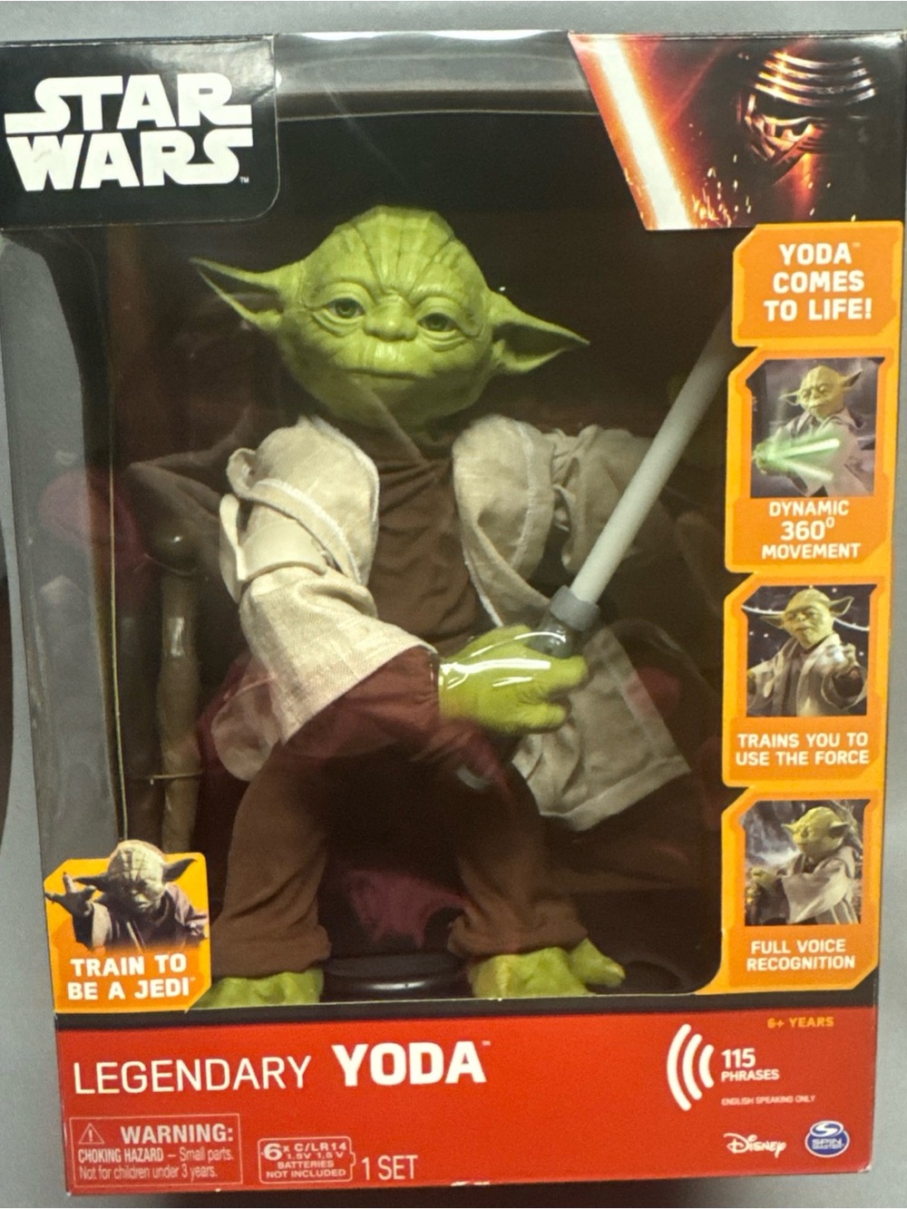 Spin Master Star Wars Legendary Yoda 16" Interactive Talks Moves New In Box